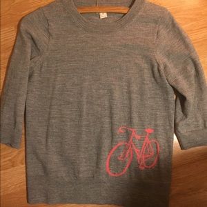 JCrew 100% Merino Wool Bicycle Sweater